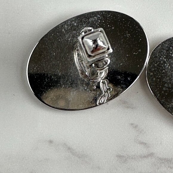 Anson Silver Cufflinks with Rhinestone - Picture 5 of 8